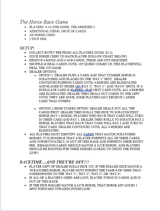 Horse Race Game Rules with progressive jackpot option!