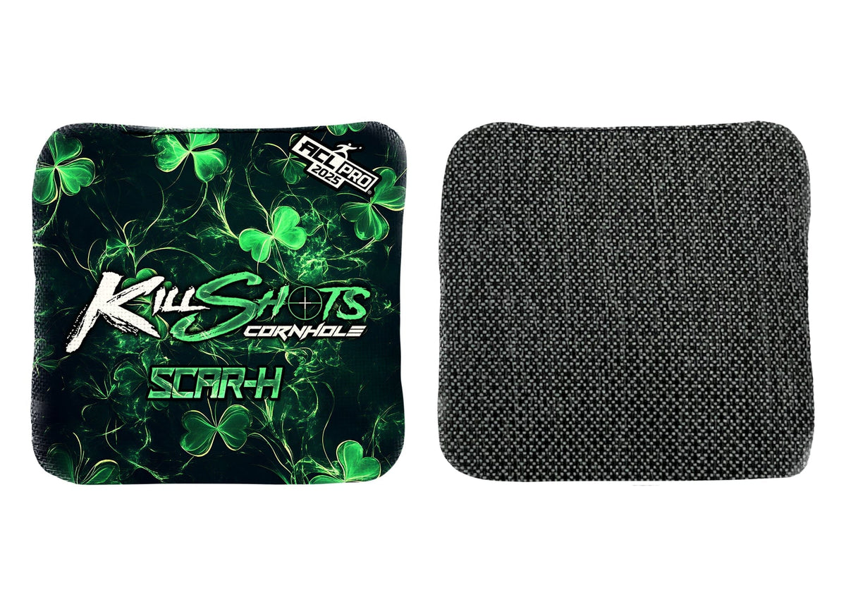 Bags SMOKING CLOVER / Yes (+$15) Killshots Cornhole | Scar-H Series | Limited Designs | 2025 ACL Pro Cornhole Bags