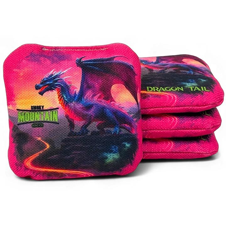 Smoky Mountain Bag Co – Pro Cornhole Bags – Set of 4 – Dragon Tail