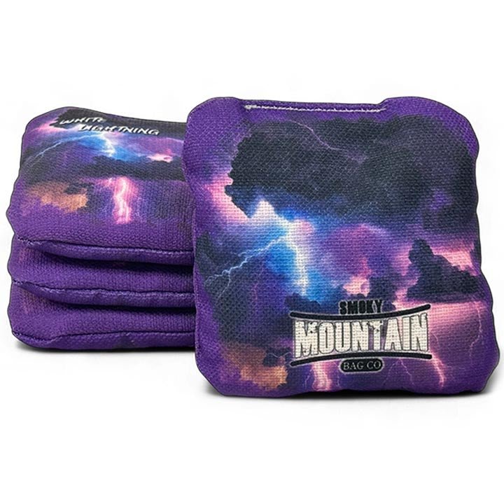 Smoky Mountain Bag Co – Pro Cornhole Bags – Set of 4 – White Lightning