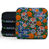 Calavera Marigold Mosaic - Cornhole Bags - Multiple Series - Set of 4