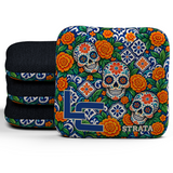 Calavera Marigold Mosaic - Cornhole Bags - Multiple Series - Set of 4
