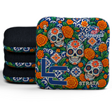 Calavera Marigold Mosaic - Cornhole Bags - Multiple Series - Set of 4