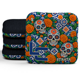 Calavera Marigold Mosaic - Cornhole Bags - Multiple Series - Set of 4
