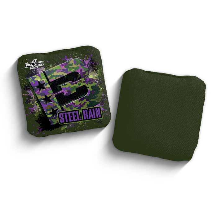2026 Brotherhood Cornhole Steel Rain 3D Camo Edition ACL Comp Stamped Cornhole Bags