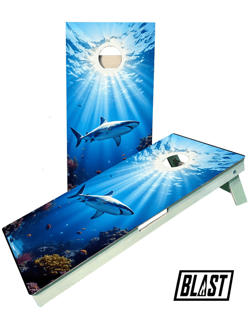 cornhole boards Great White Shark II Cornhole Boards