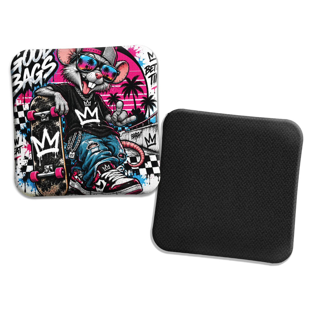 Hybrid Carpet Cornhole Bags - Speed Profile 5/8 - Skate Mouse
