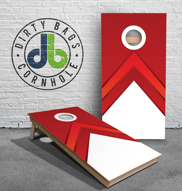 boards Professional Cornhole Boards - Red and White Arrows