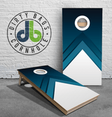 boards Dirty Bags Professional Cornhole Boards - Blue and White Arrows