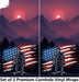 Sunrise American Cornhole Boards Wraps (Set of 2)
