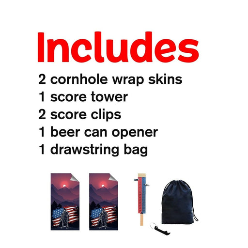 Sunrise American Cornhole Boards Wraps (Set of 2)