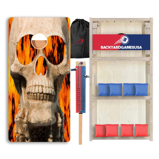 Flaming Skull Professional Cornhole Boards