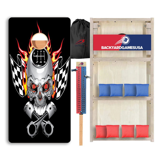 Racing Skull Professional Cornhole Boards