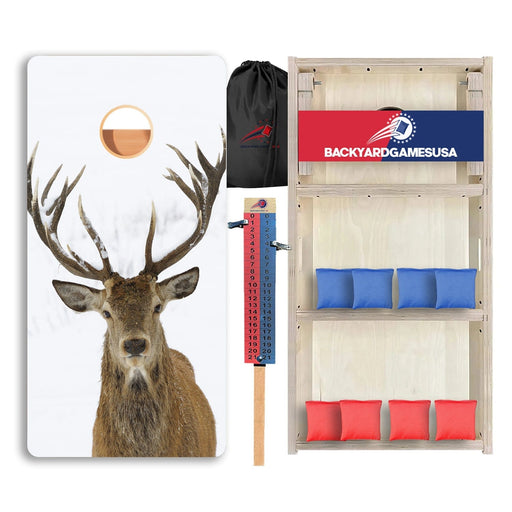 Deer White Back Professional Cornhole Boards