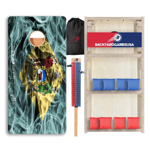Delaware Windy Flag Professional Cornhole Boards