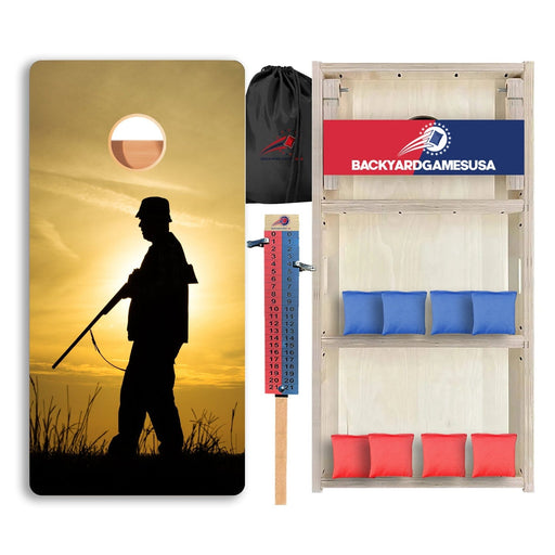 Hunter with Shotgun Professional Cornhole Boards