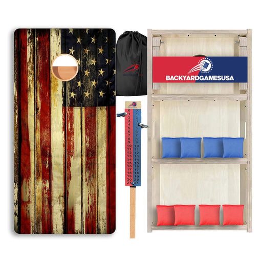 Chipped Wood Flag Professional Cornhole Boards
