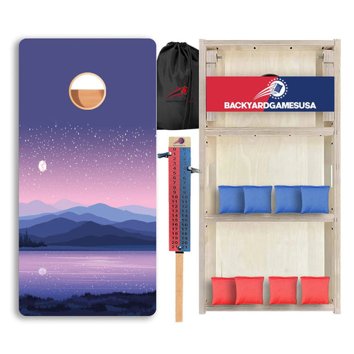 Space Purple Mountain Professional Cornhole Boards