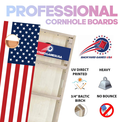 US Flag Professional Cornhole Boards