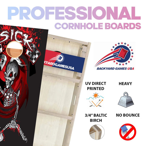 Sick Race Flag Professional Cornhole Boards