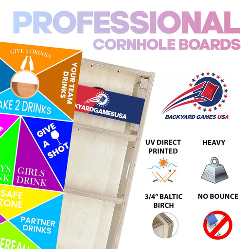 Bright Neon Professional Cornhole Boards