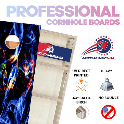 Michigan Windy Flag Professional Cornhole Boards