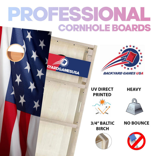 Wavy Flag Professional Cornhole Boards