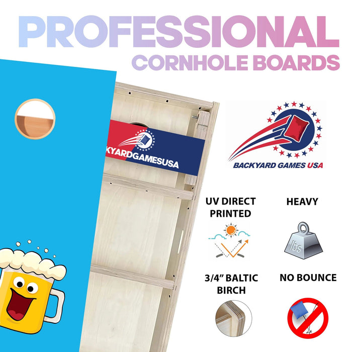 Beer Me Blue Professional Cornhole Boards