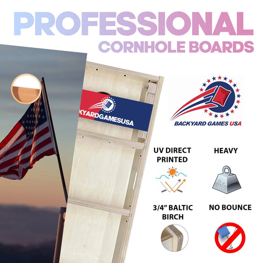 US Flag Professional Cornhole Boards