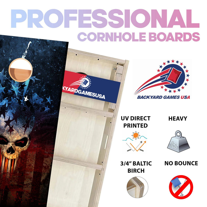 Skull Flag Professional Cornhole Boards