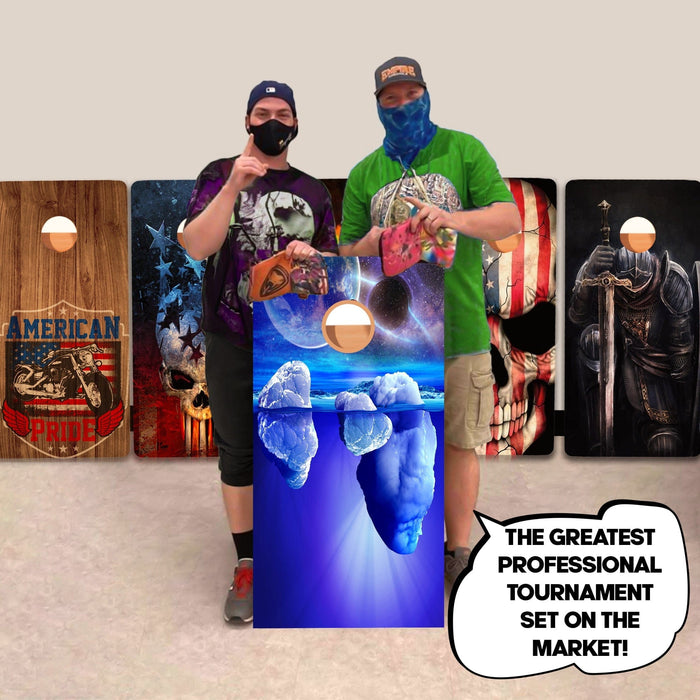 Space Iceberg Professional Cornhole Boards