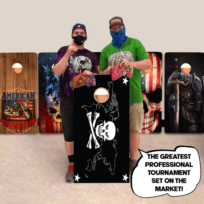 Map Skull Professional Cornhole Boards