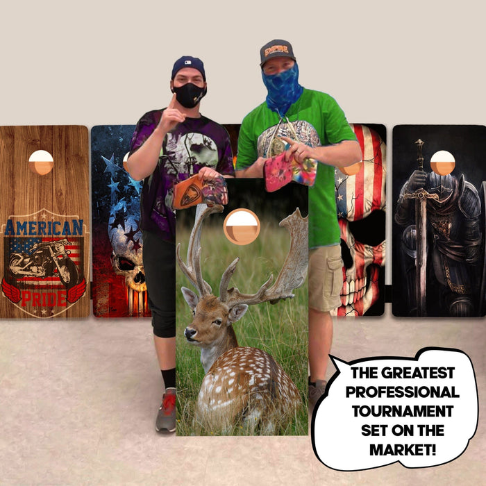 White Spot Deer Professional Cornhole Boards