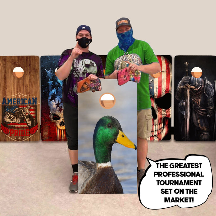 Close Up Duck Professional Cornhole Boards