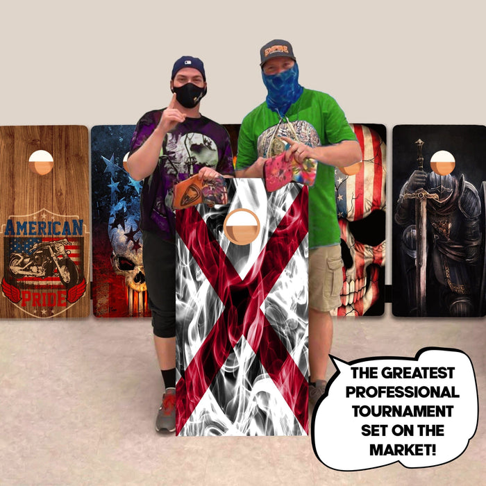 Alabama Windy Flag Professional Cornhole Boards