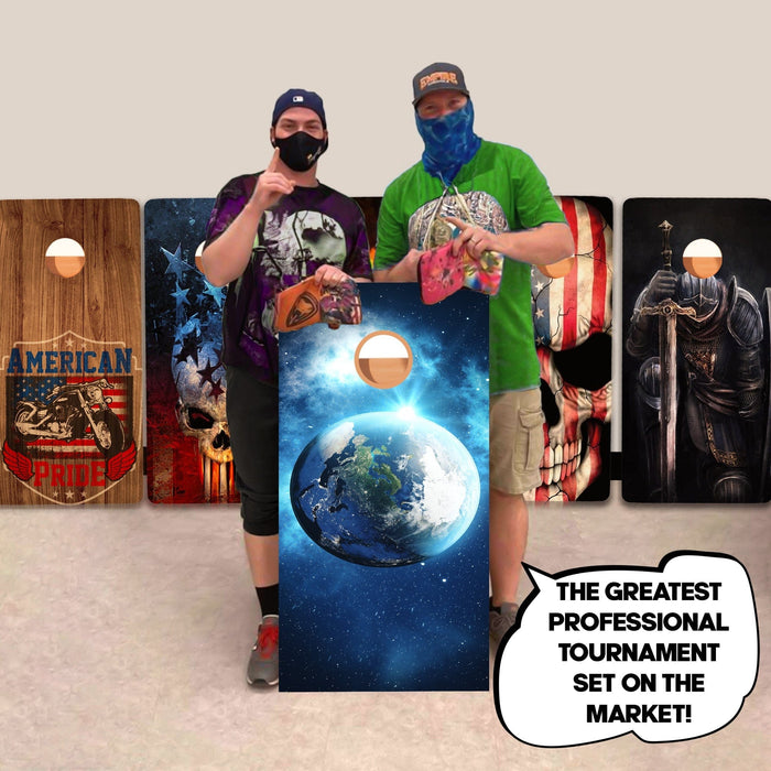 Space Earth Professional Cornhole Boards