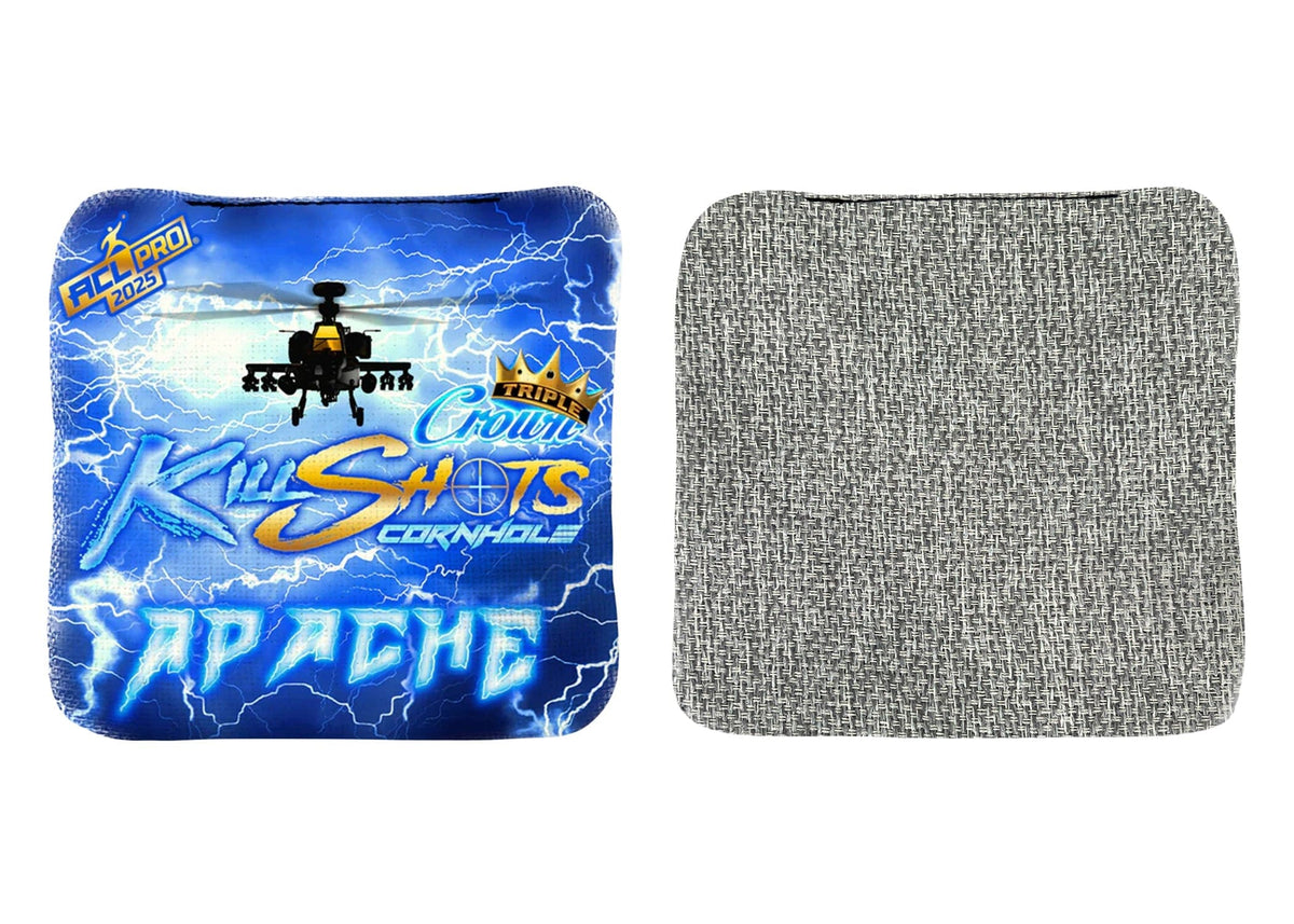 Bags Triple Crown Lightning Blue / Yes (+$15) Killshots Cornhole | Apache Series | Limited Edition | 2025 ACL Pro Cornhole Bags