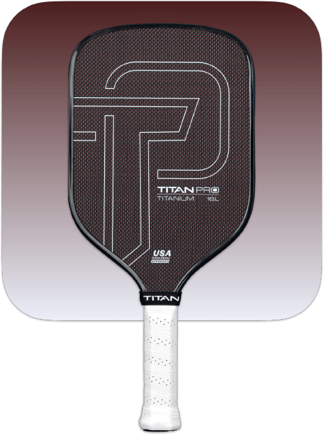 Pickleball Paddle Maroon Titan Pro Titanium 16L