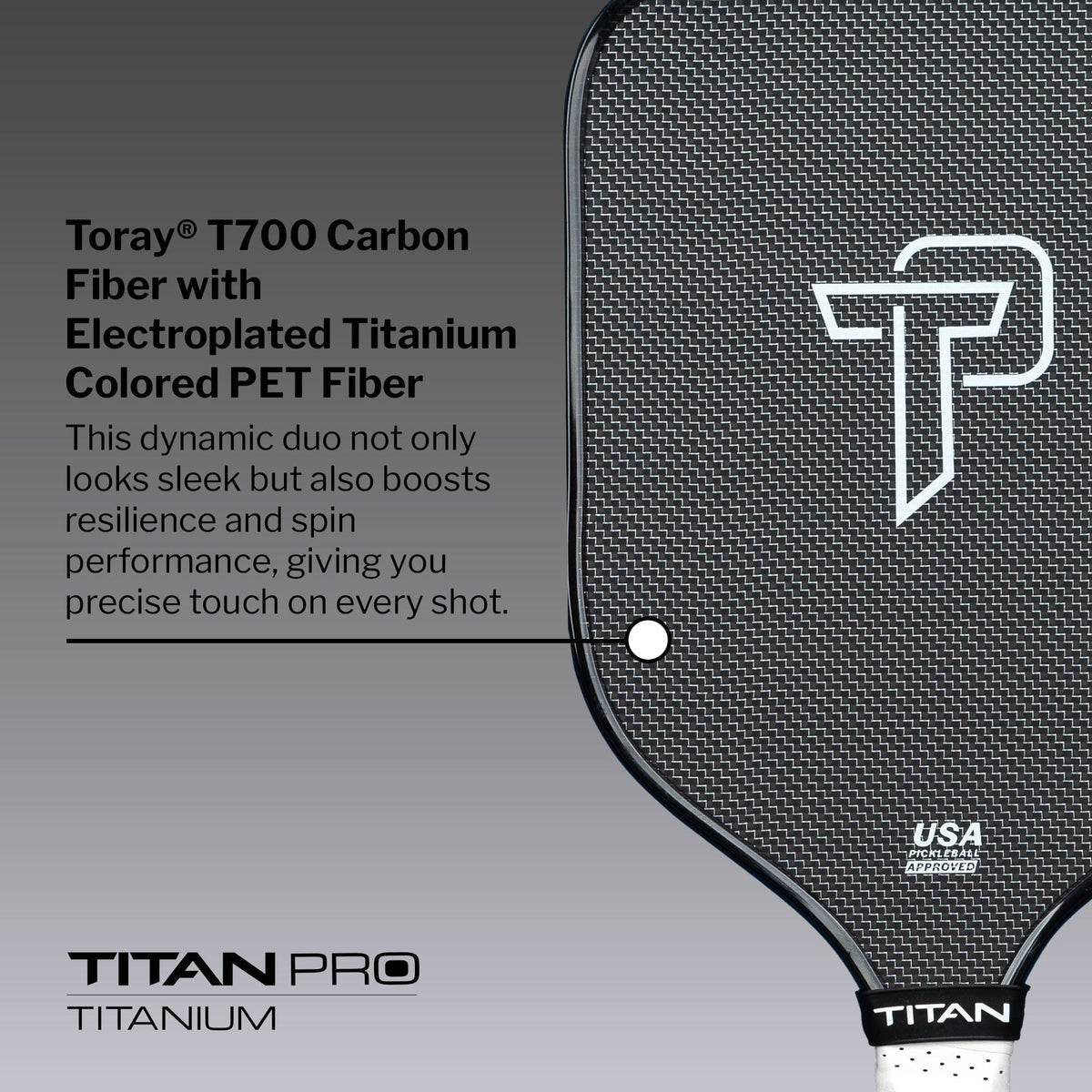 Pickleball Paddle Titan Pro Titanium 14L