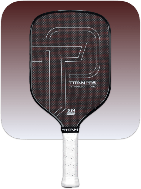 Pickleball Paddle Maroon Titan Pro Titanium 14L