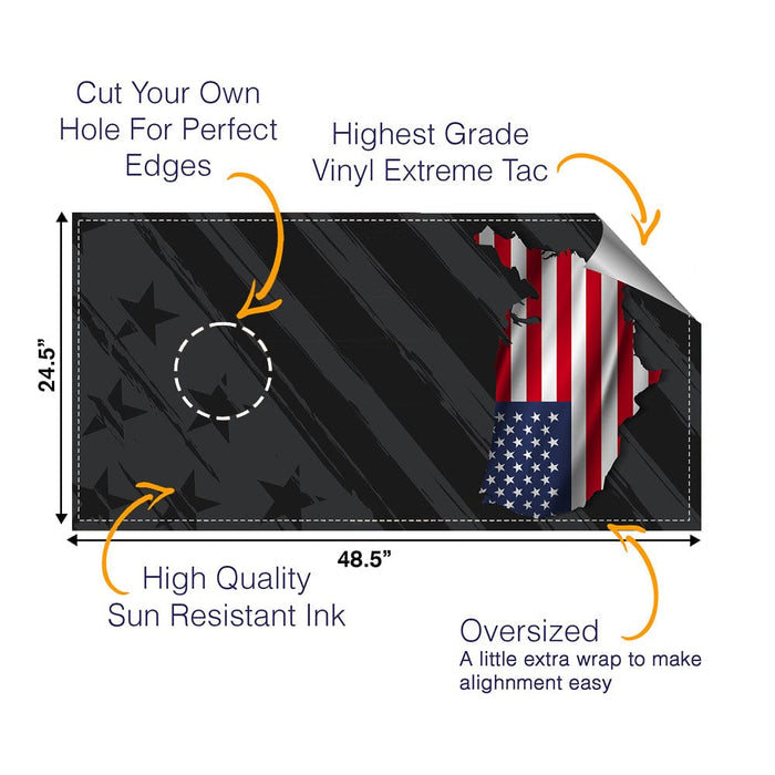 USA Map Cornhole Boards Wraps (Set of 2)