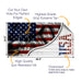 USA Split Map Cornhole Boards Wraps (Set of 2)