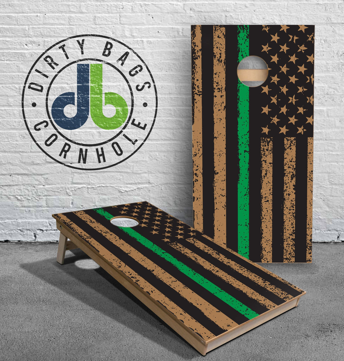 boards Professional Cornhole Boards - Thin Green Line