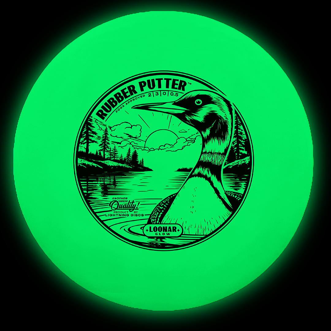 Golf Disc Lightning Loonar Glow Rubber Putter Golf Disc