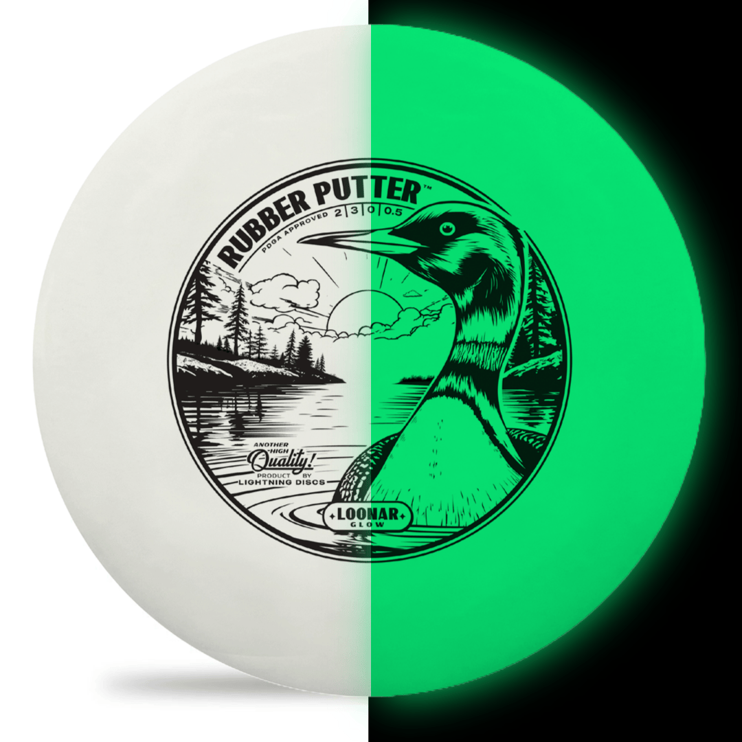 Golf Disc Lightning Loonar Glow Rubber Putter Golf Disc