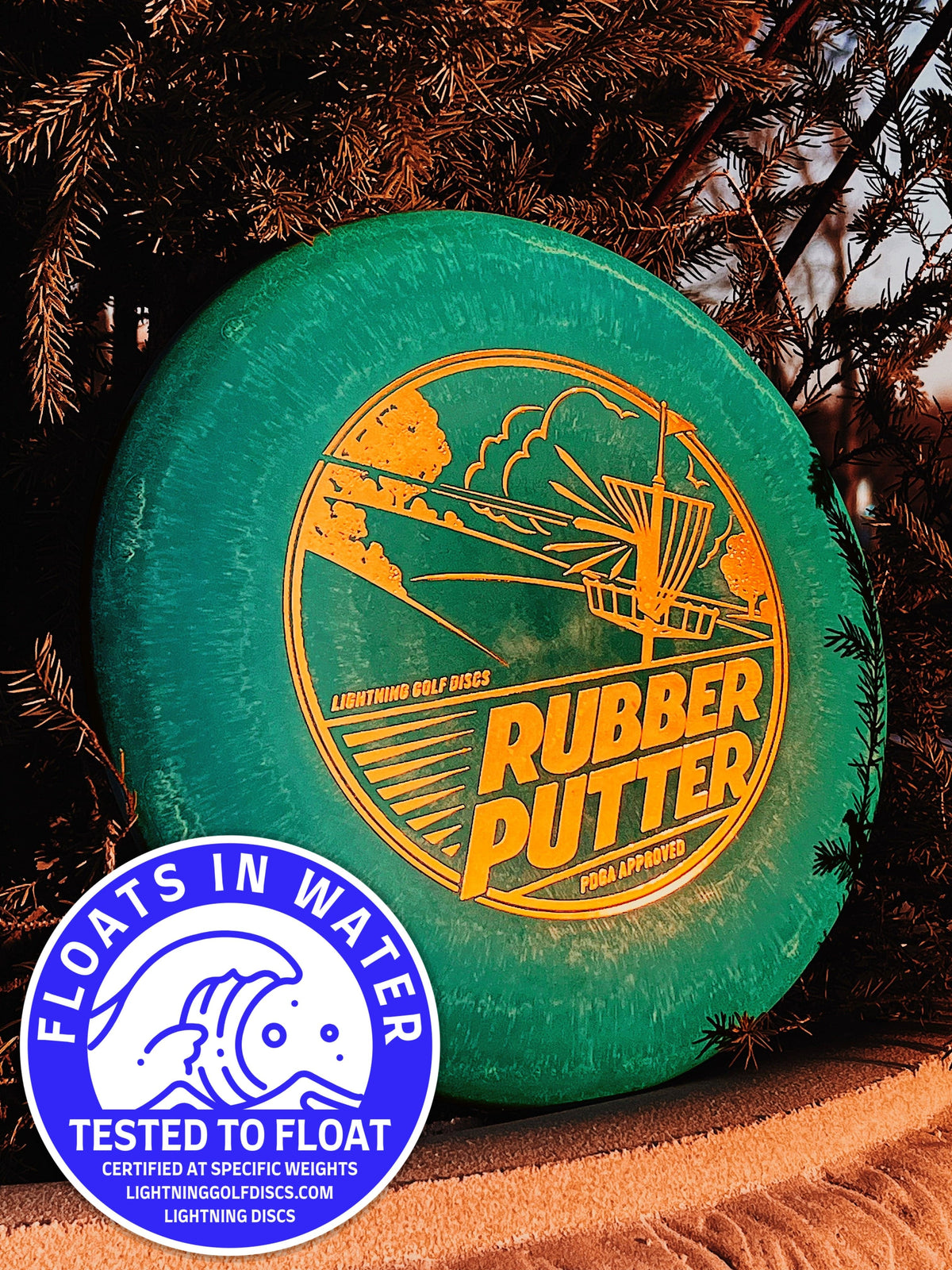 Golf Disc Lightning Sure Grip Rubber Putter Golf Disc