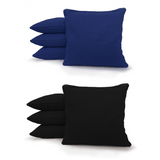 Cornhole Bags Royal and Black Set of 8 Regulation Duck Cloth Cornhole Bags - All Weather Resin