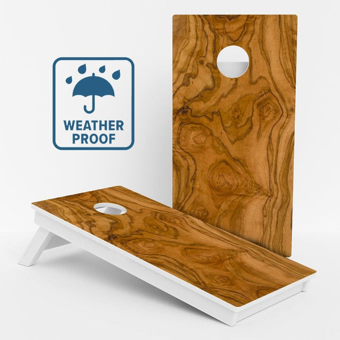 Boards Wood Grain Weather Proof Cornhole Boards
