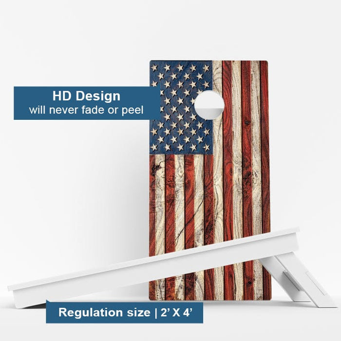 Boards American Flag Weather Proof Cornhole Boards