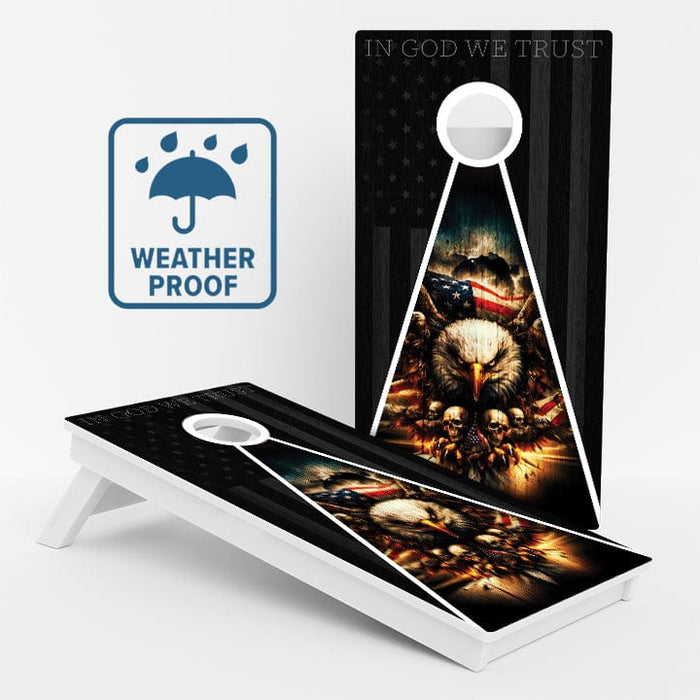 Boards In God We Trust Weather Proof Cornhole Board